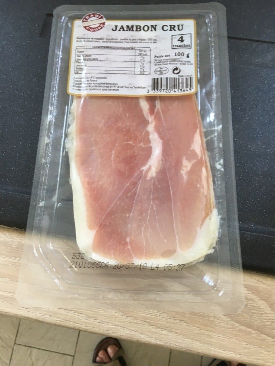 Jambon cru tri coupe jambon en tranche packshot