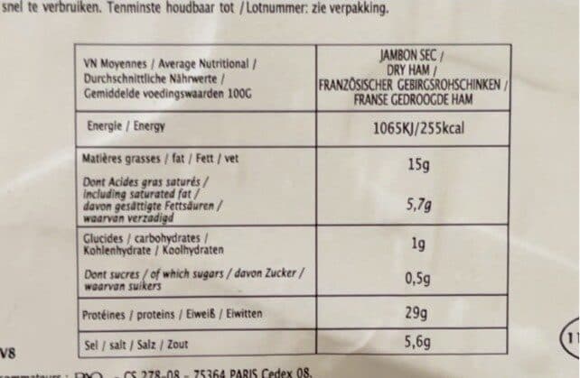 Montagne Noire Jambon sec supérieur 9mois packshot