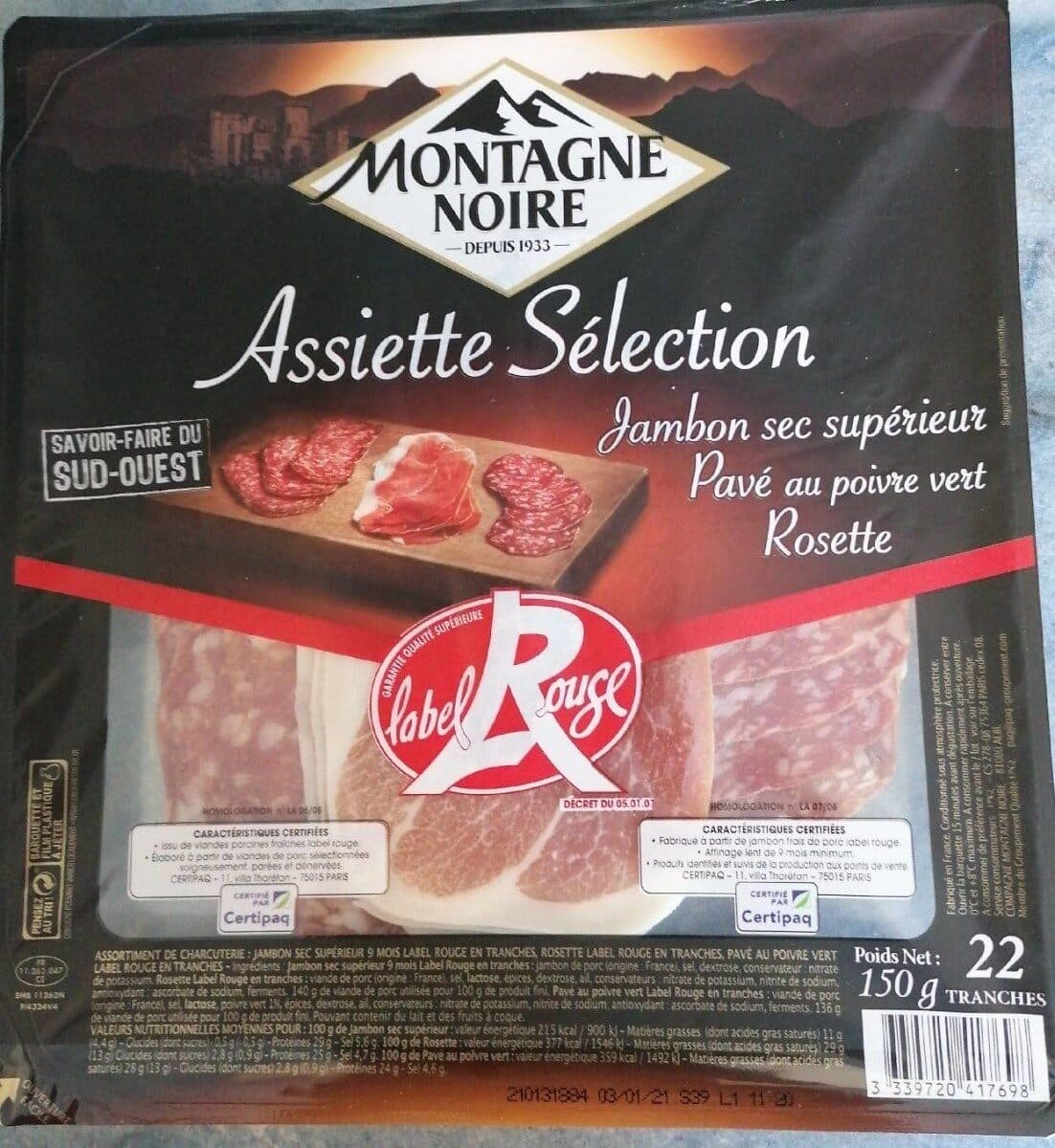 Montagne Noire Assiette sélection packshot