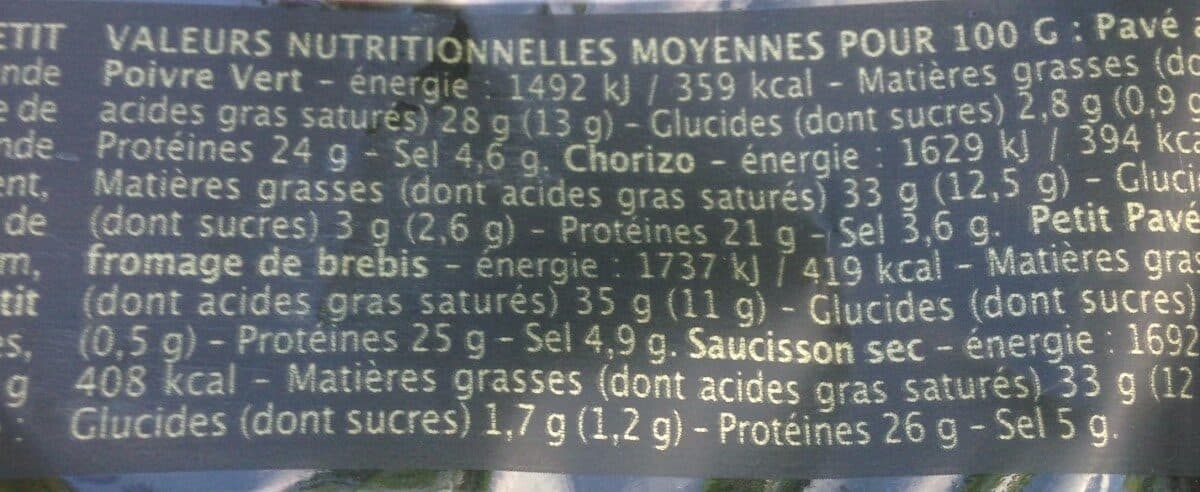 Montagne noire Planche apéritive packshot