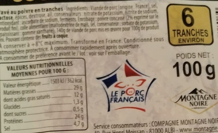 Pavé poivre tri coupe Pavé poivre packshot