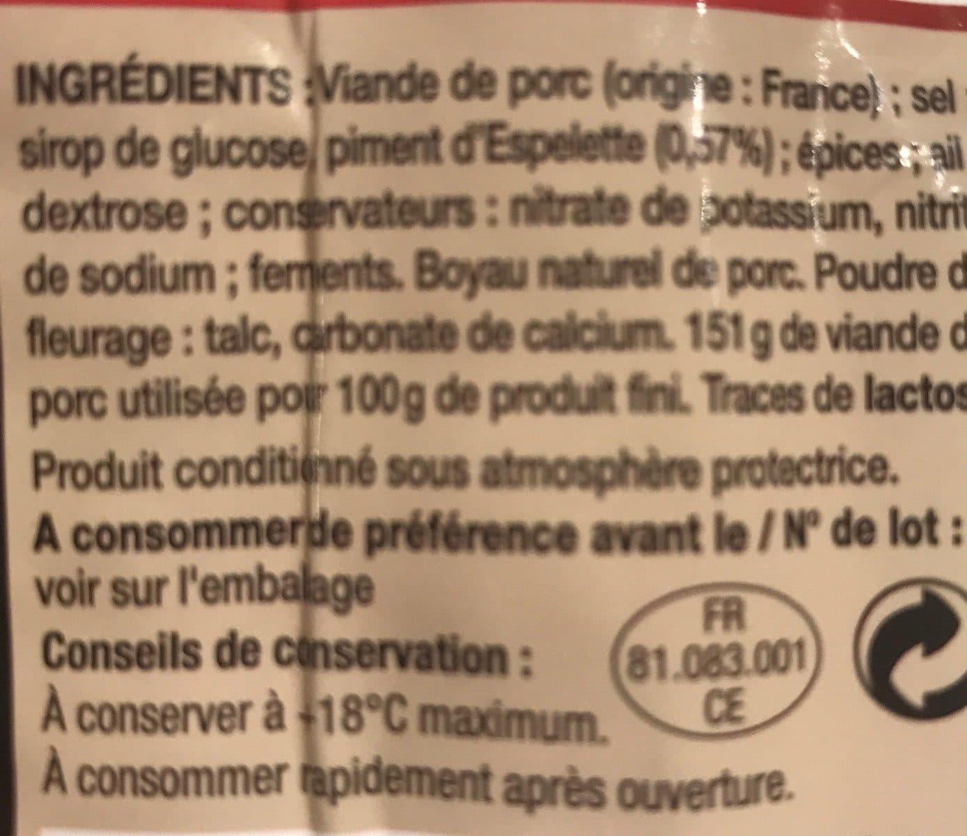 Montagne Noire Mini pavé au piment d'espellette packshot