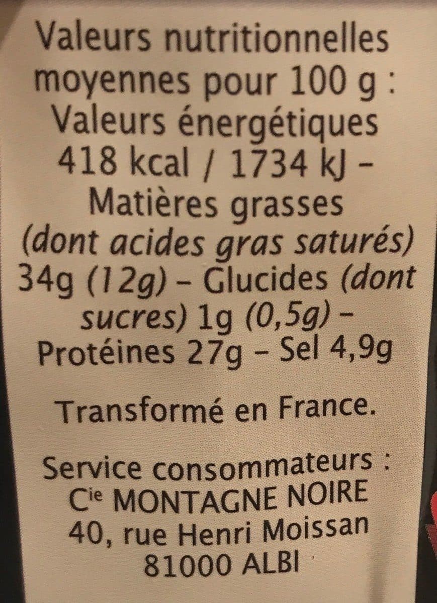 Montagne Noire Mini pavé au piment d'espellette packshot