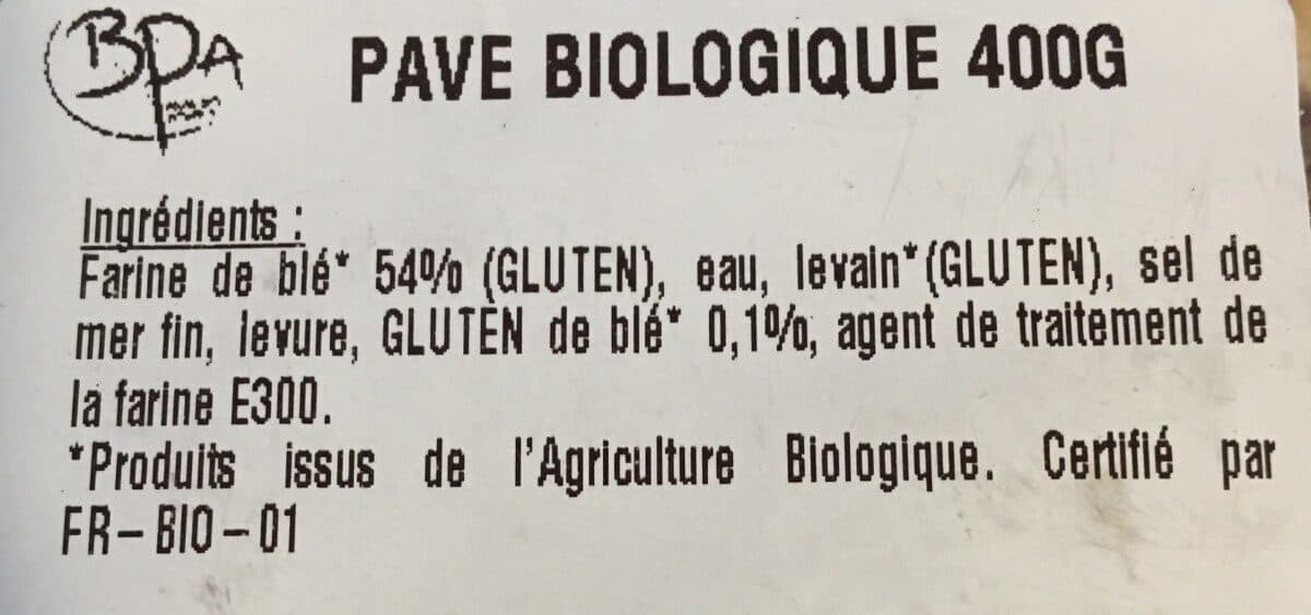 BPA Pavé biologique packshot