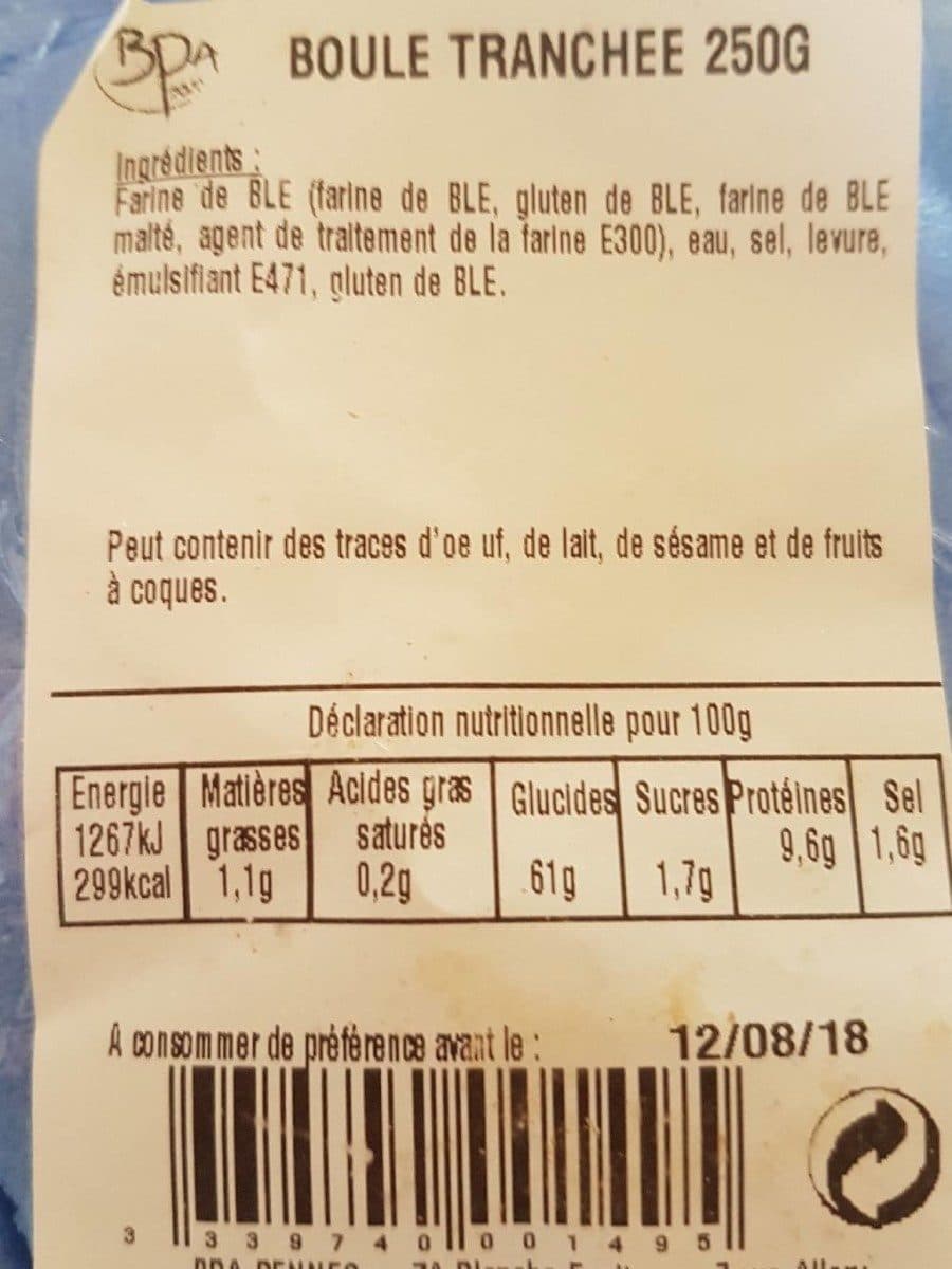 BPA Boule tranchée packshot