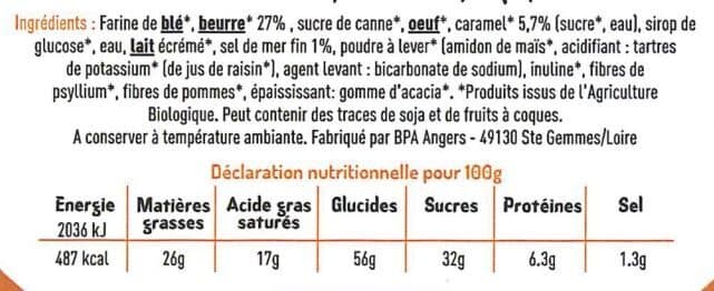 La Pie Curieuse Galette sablée caramel beurre salé 450g BIO avec fève packshot
