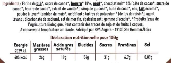 La Pie Curieuse Galette sablée chocolat BIO avec fève packshot