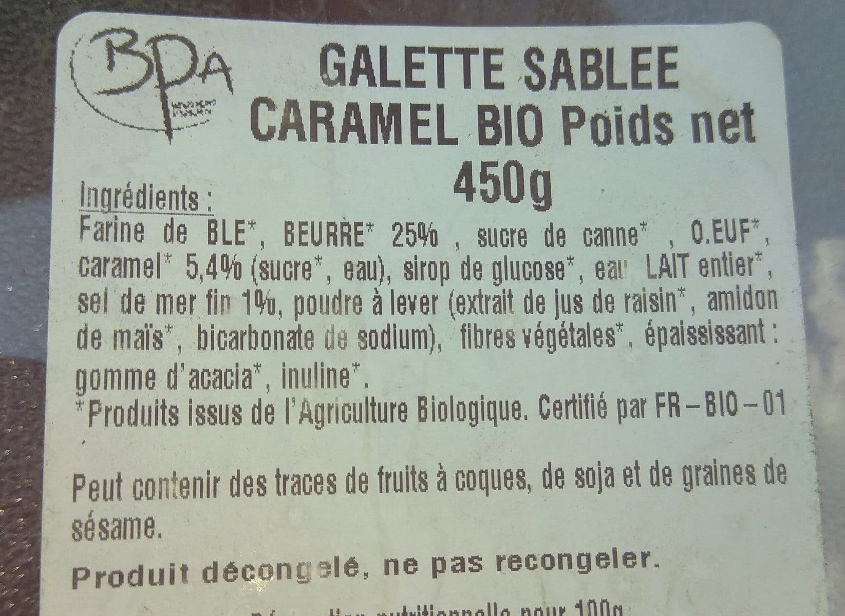 BPA Galette sablé bio packshot