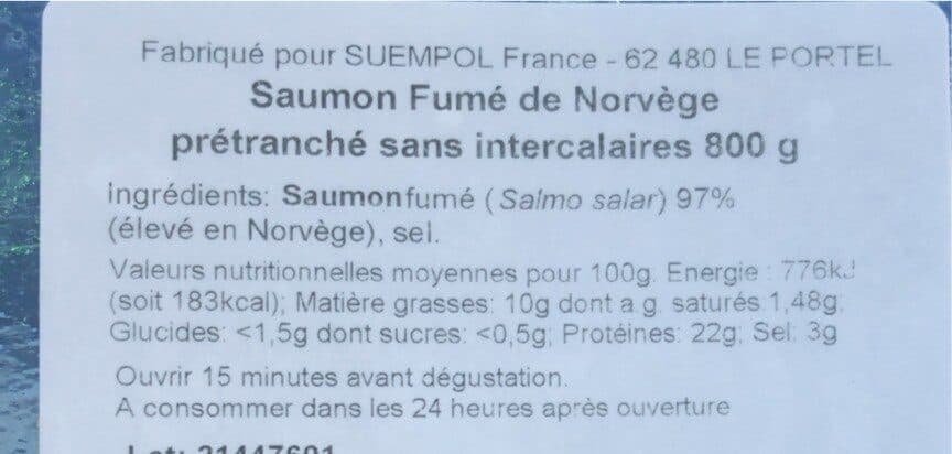 Suempol Saumon fumé packshot