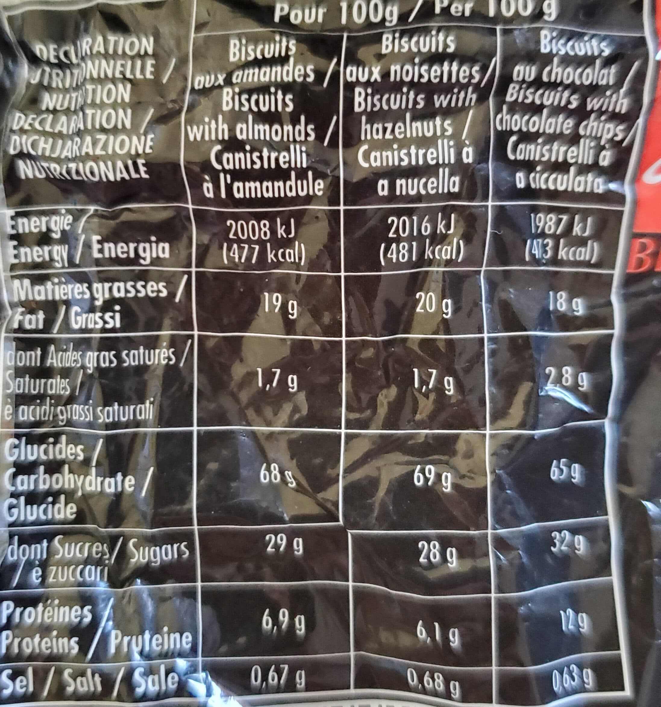Afa Canistrelli assortiment Amandes Chocolat Noisettes packshot