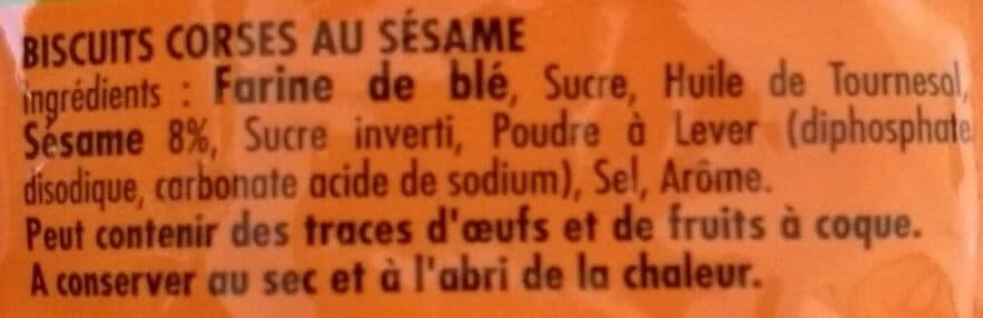 Afa Biscuiterie Canistrelli aux graines de sésame packshot