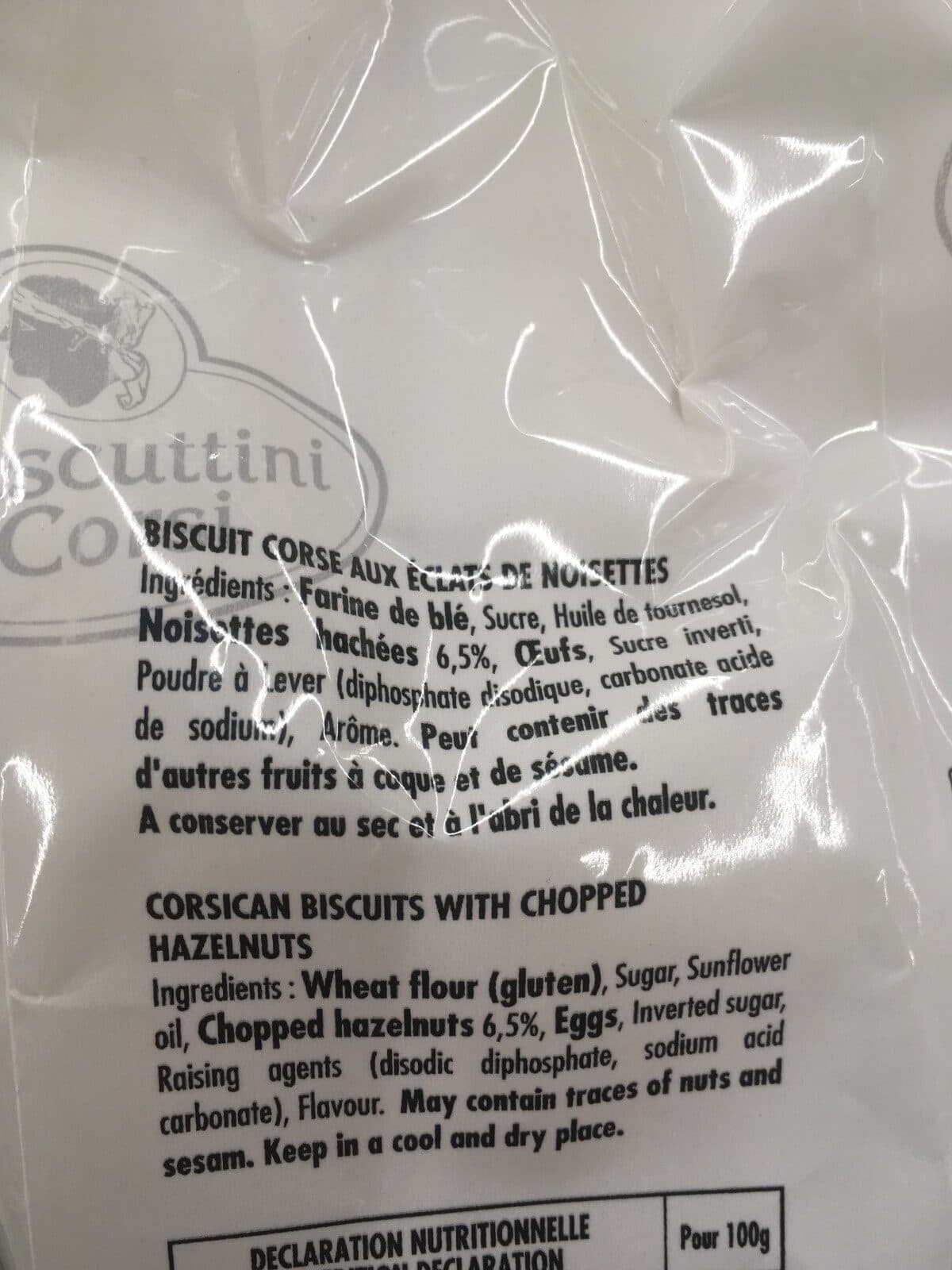 I Biscuttini Corsi Canistrelli aux éclats de noisettes packshot