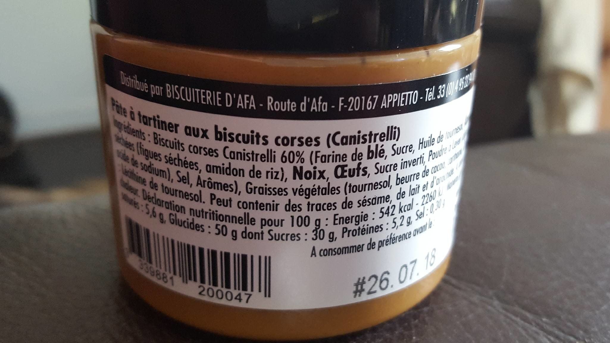 A Canistrella Pâte à tartiner canistrelli corse packshot