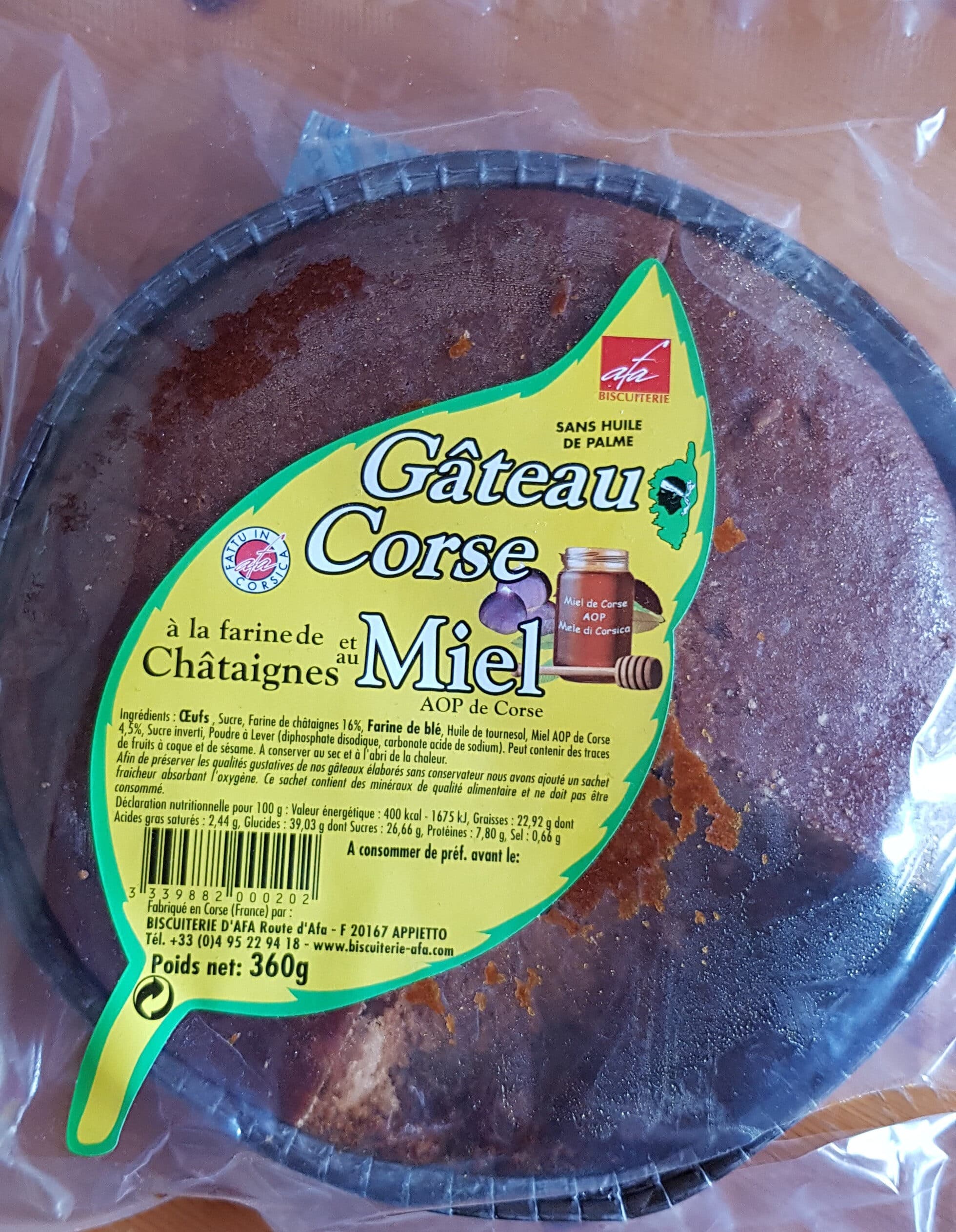 Afa biscuiterie Gateau corse packshot