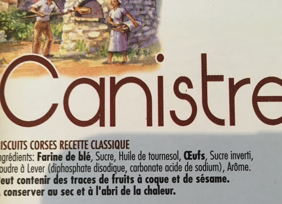 Open Food Facts Biscuit corse Canistrelli nature packshot