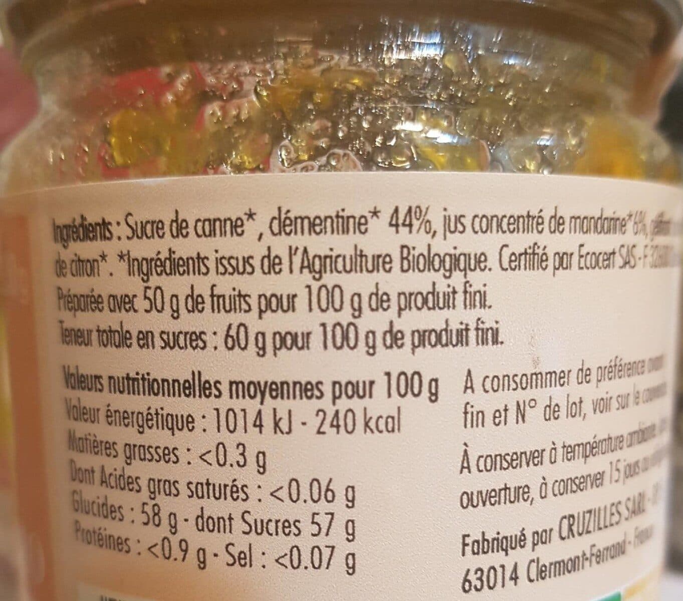 Cruzilles Confiture Clémentine BIO packshot