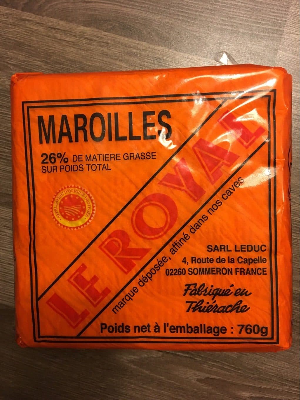 Le Royal Maroilles - 26% M.G. packshot