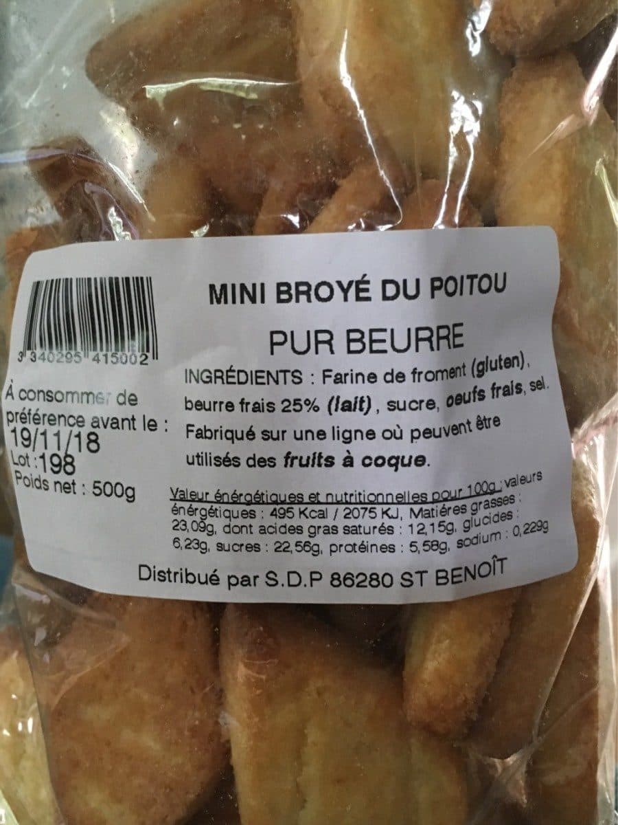 Open Food Facts Mini broyé du poitou packshot