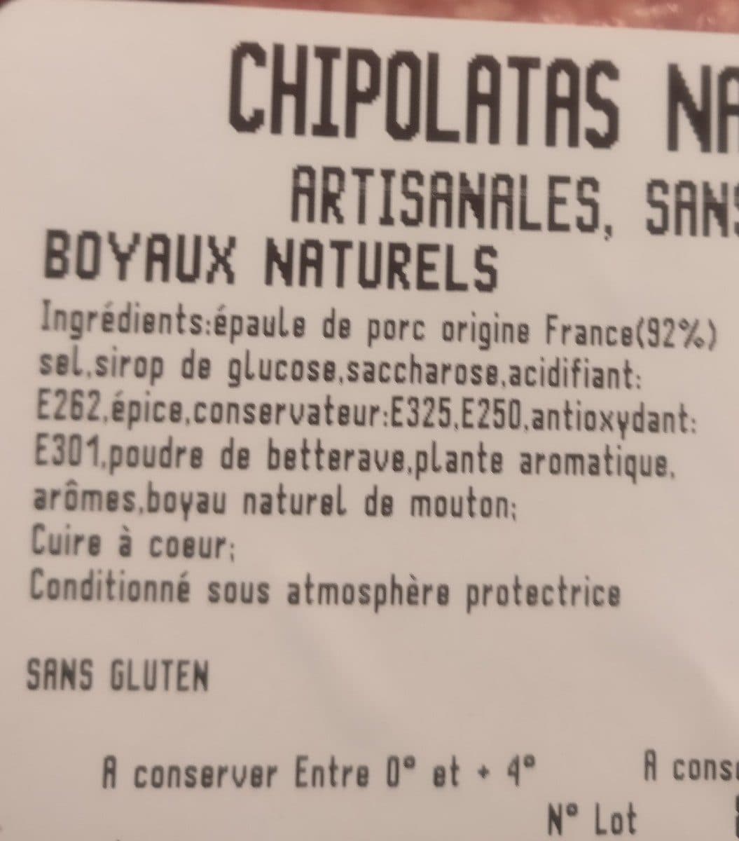 Saveur des Mauges Chipolatas nature packshot