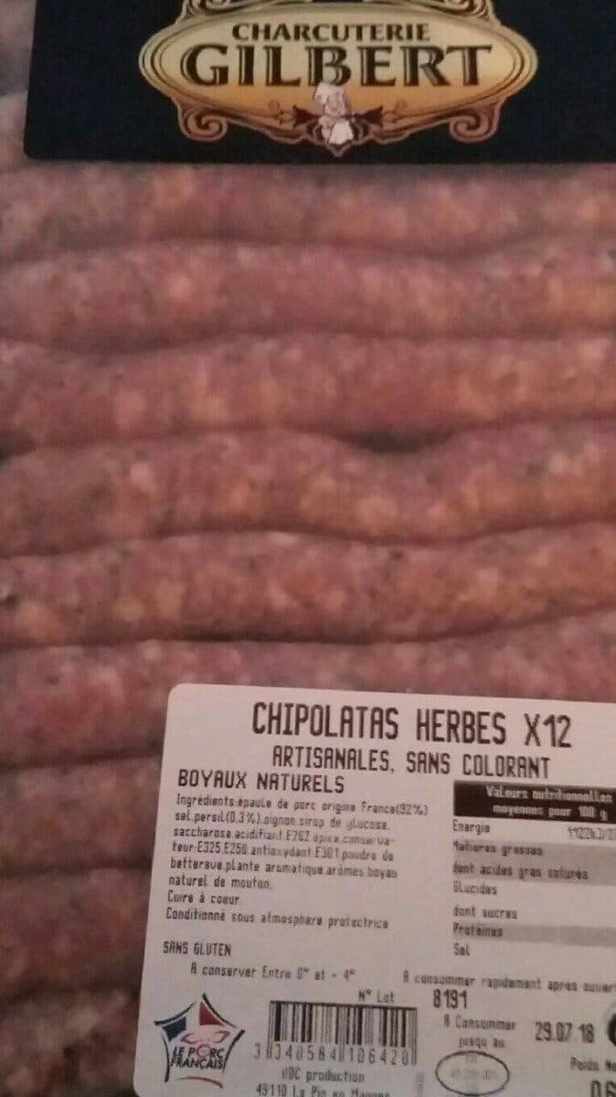 Open Food Facts Chipolatas au herbes packshot