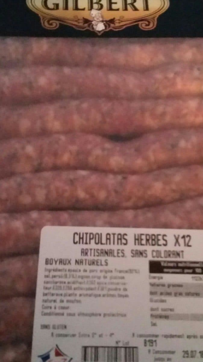 Open Food Facts Chipolatas au herbes packshot