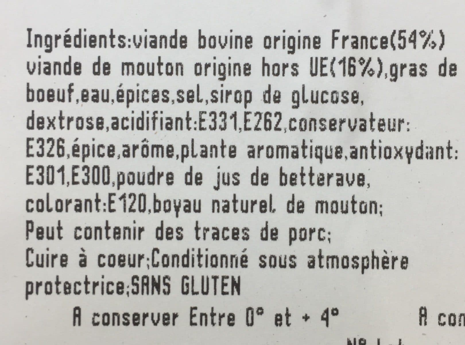 Open Food Facts Merguez boeuf-mouton packshot
