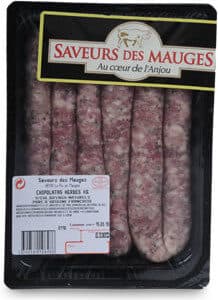 Saveurs des Mauges Chipolatas Aux Herbes Sans Colorant packshot