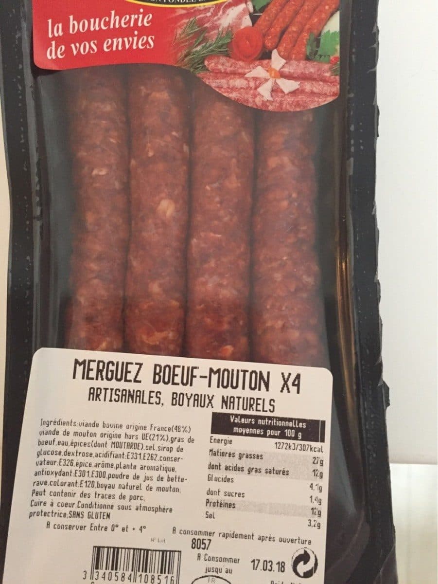 Open Food Facts Merguez boeuf mouton packshot