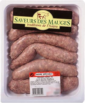 Saveurs des mauges Saucisse Saveur des Mauges De Toulouse aux herbes packshot