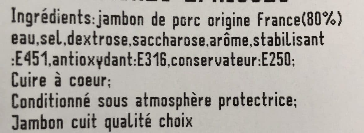 Open Food Facts Jambon Fumé Grillé des Mauges packshot