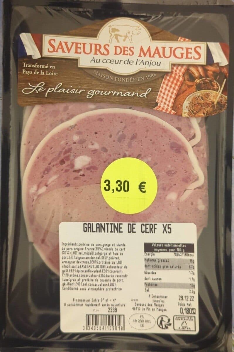 Saveurs des mauges Galantine de cerf packshot