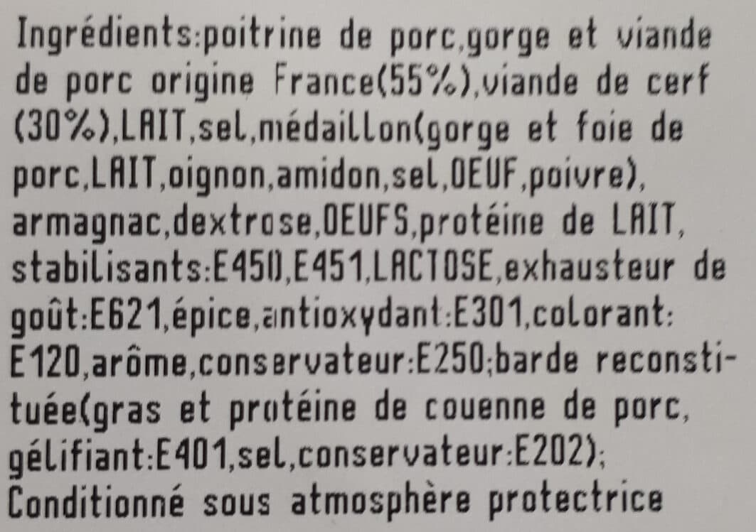 Saveurs des mauges Galantine de cerf packshot