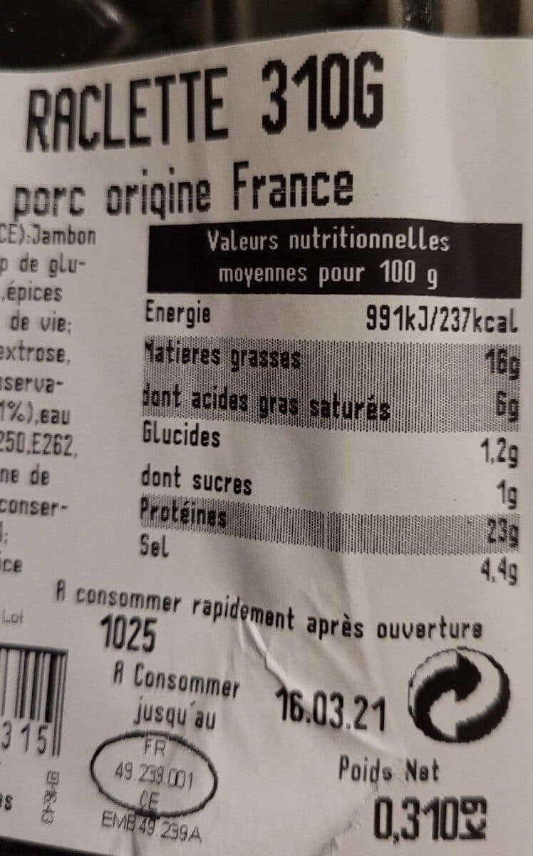 Saveurs des Mauges Plateau de charcuteries pour raclette packshot