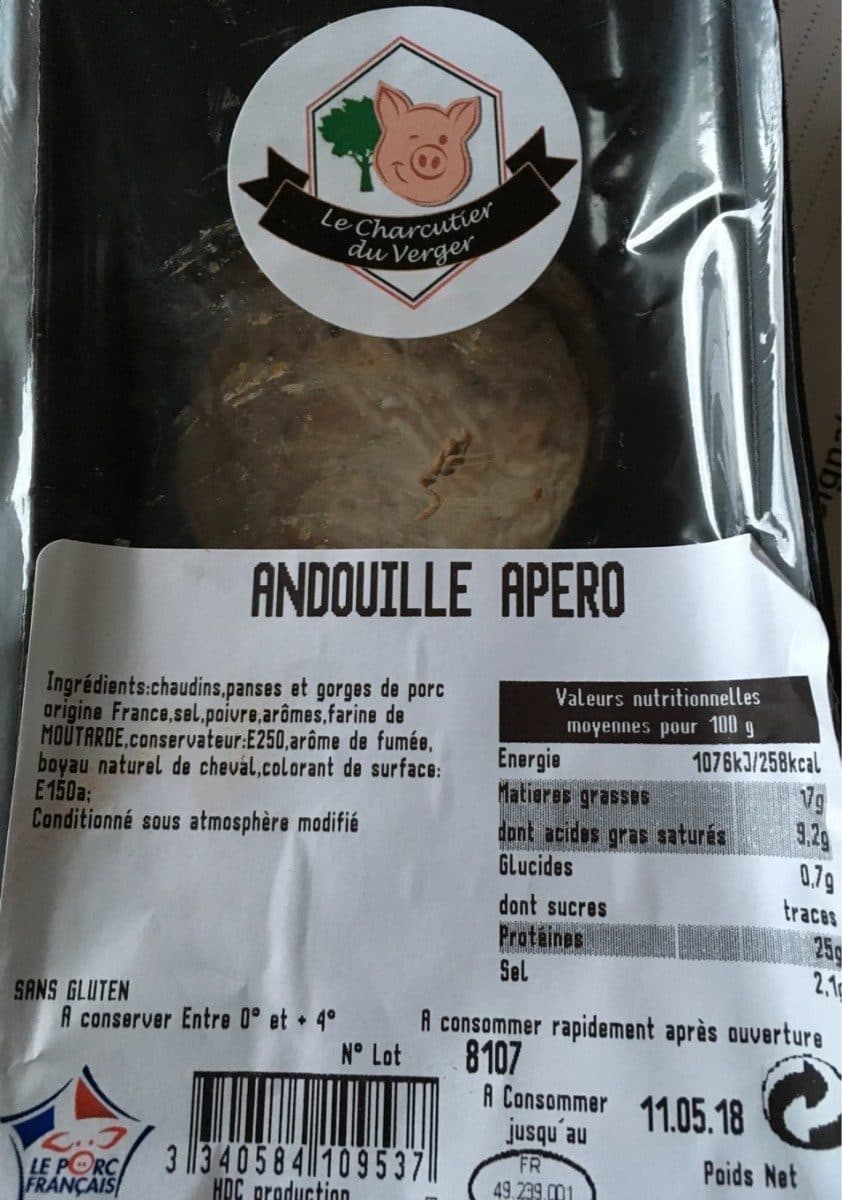 Open Food Facts Andouille apero packshot