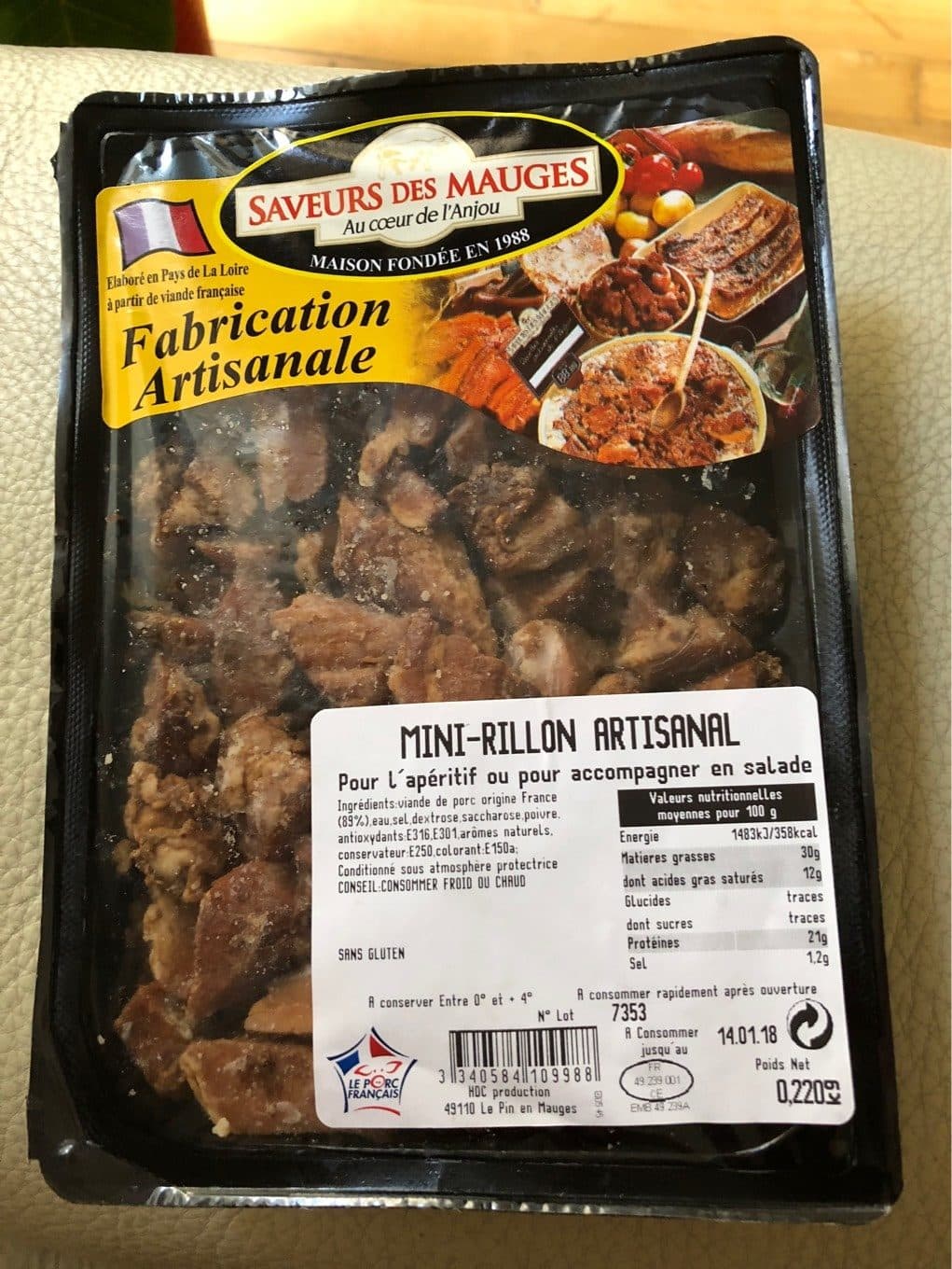 Saveurs Des Mauges Mini-rillon artisinal packshot