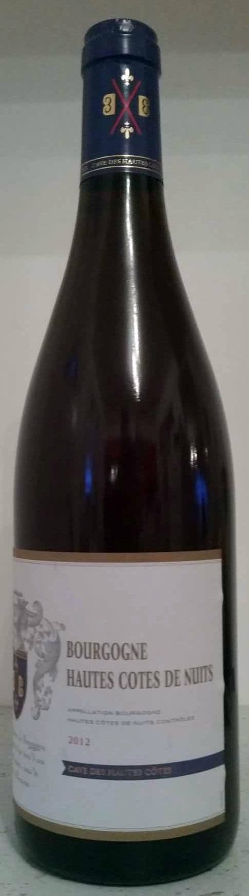 Cave des Hautes Côtes Bourgogne Hautes Côtes de Nuits 2012 packshot