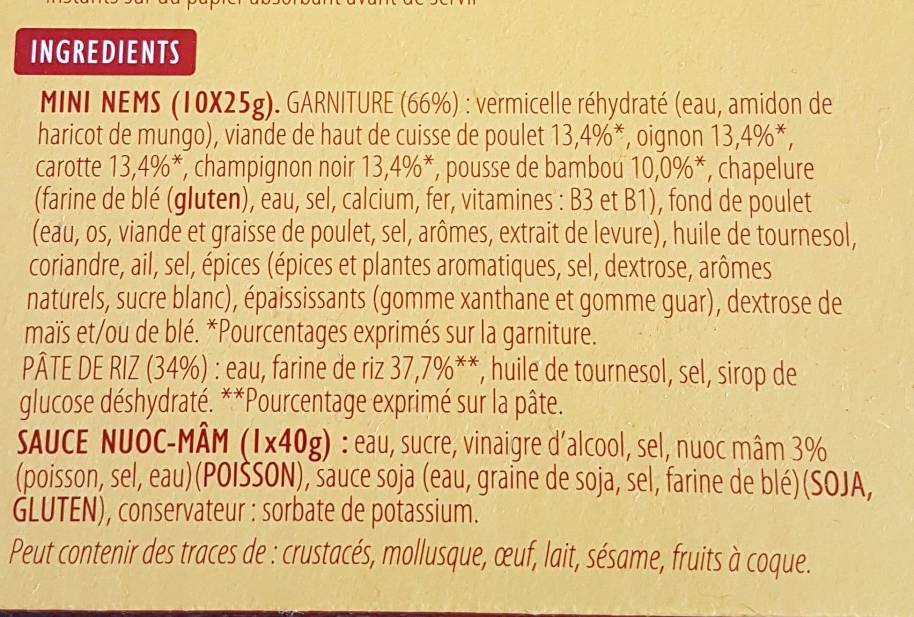 Open Food Facts Mini nems poulet packshot
