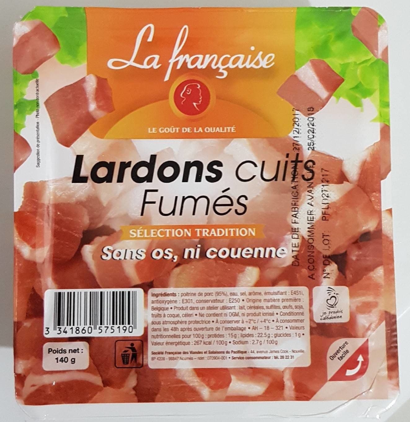 La Française Lardons cuits fumés packshot