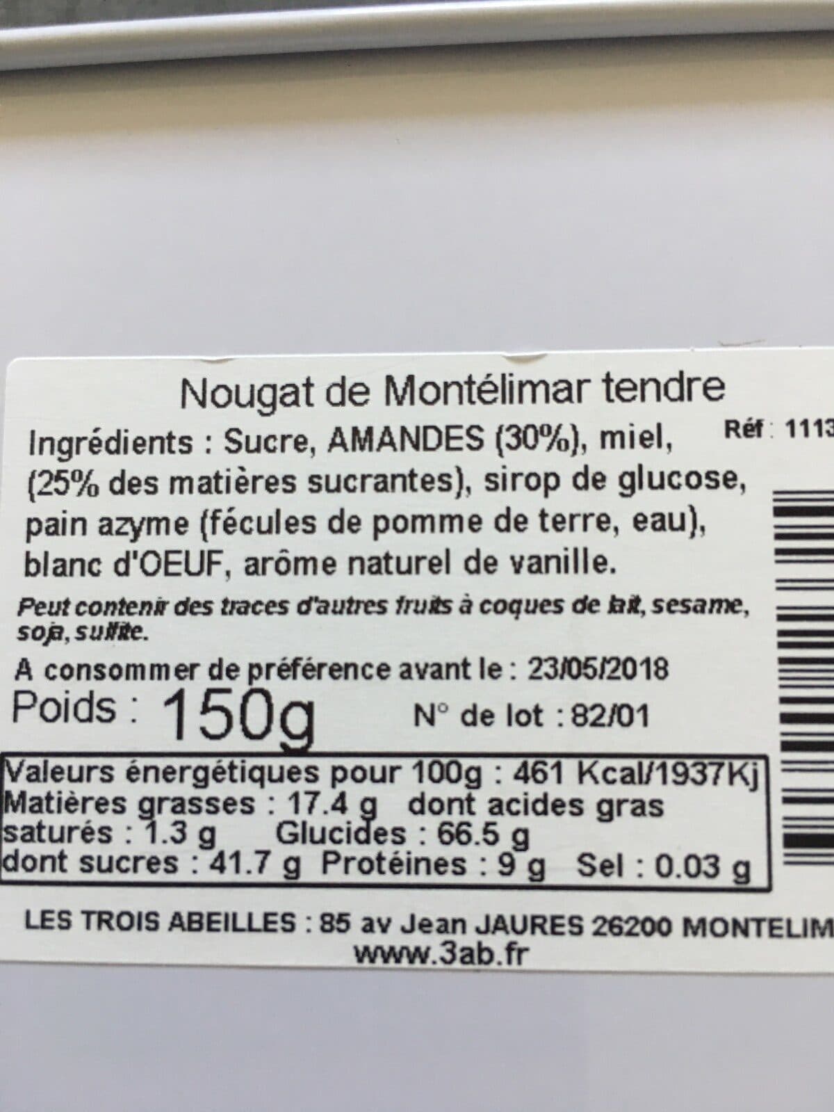 Open Food Facts Nougat de Montélimar packshot