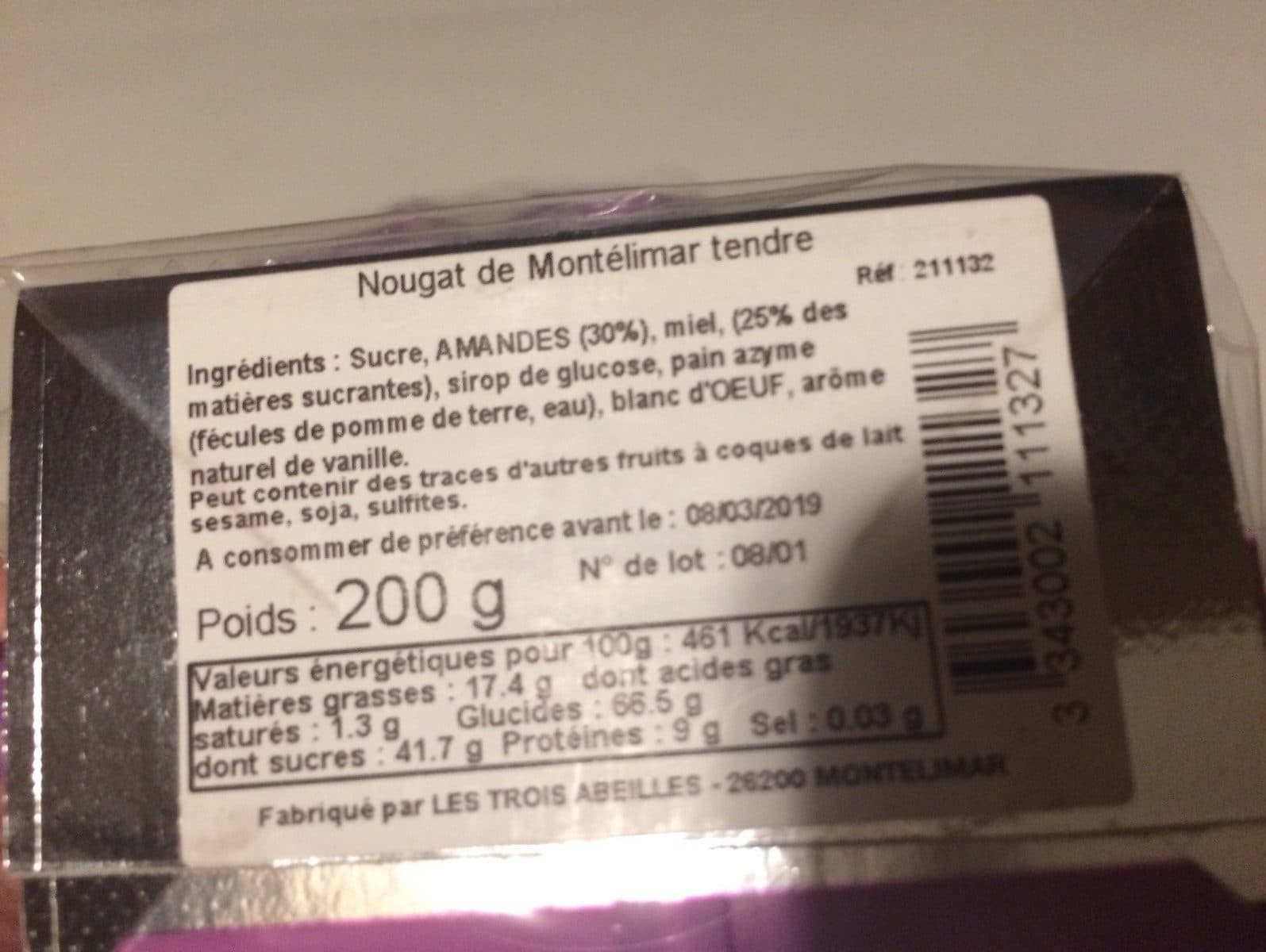 Gourmand provençal Nougat de Montélimar packshot