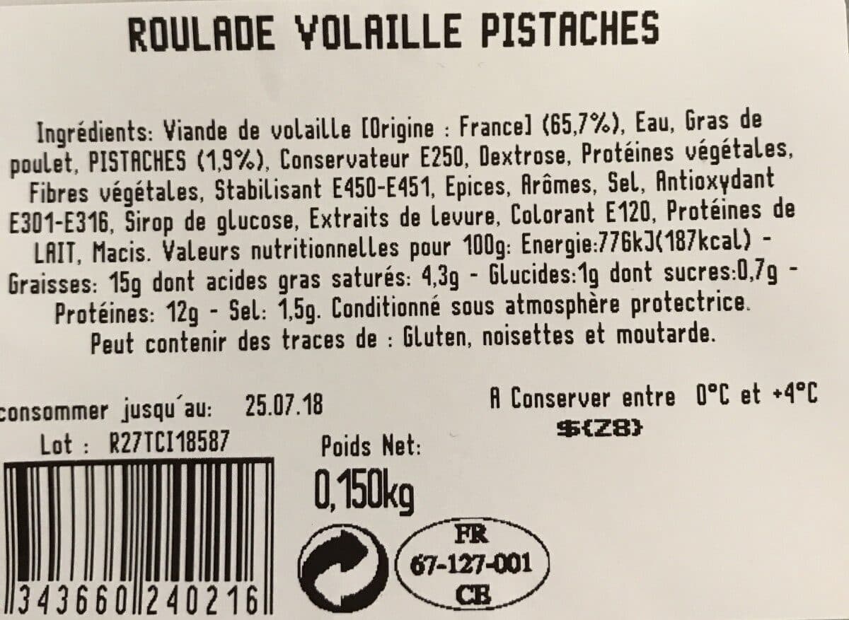 Open Food Facts Roulade de volaille packshot