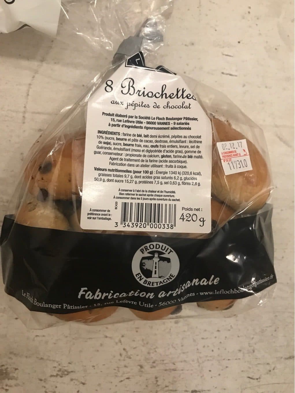 Le Floch 8 Briochettes aux pépites de chocolat packshot