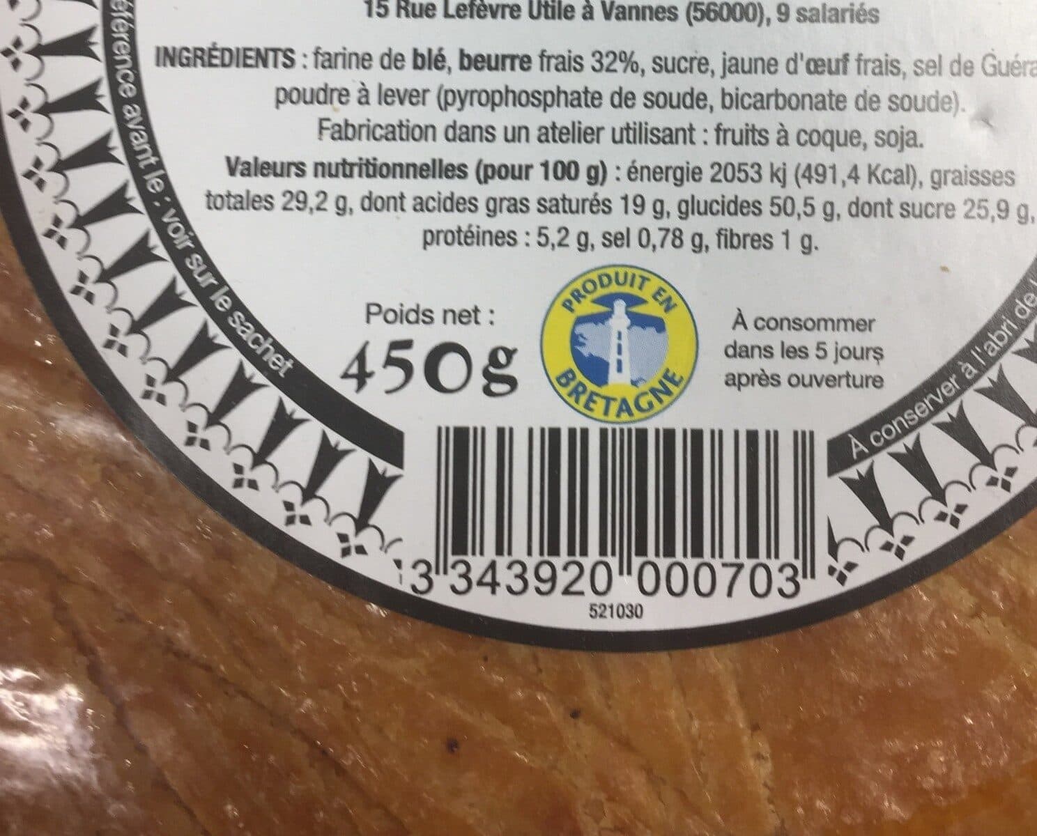 Le Floch Gateau breton pur beurre packshot