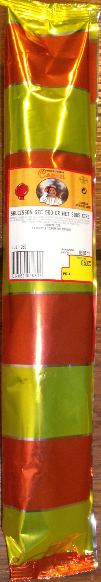 Carrel Saucisson sec sous cire packshot