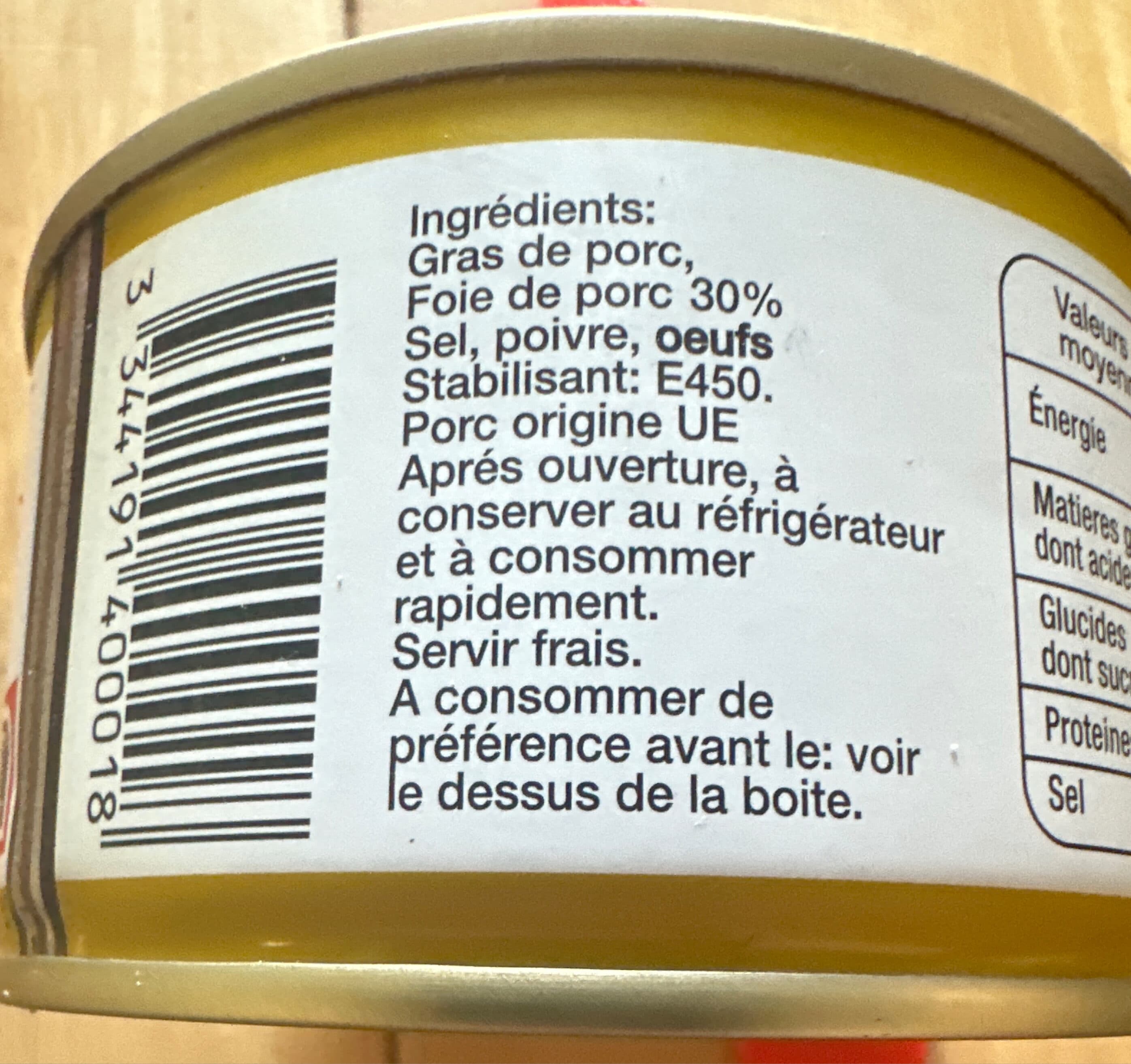 SAS Cabannes Pate de foie pur porc CABANES packshot