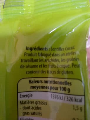 Videlys Lentille corail packshot