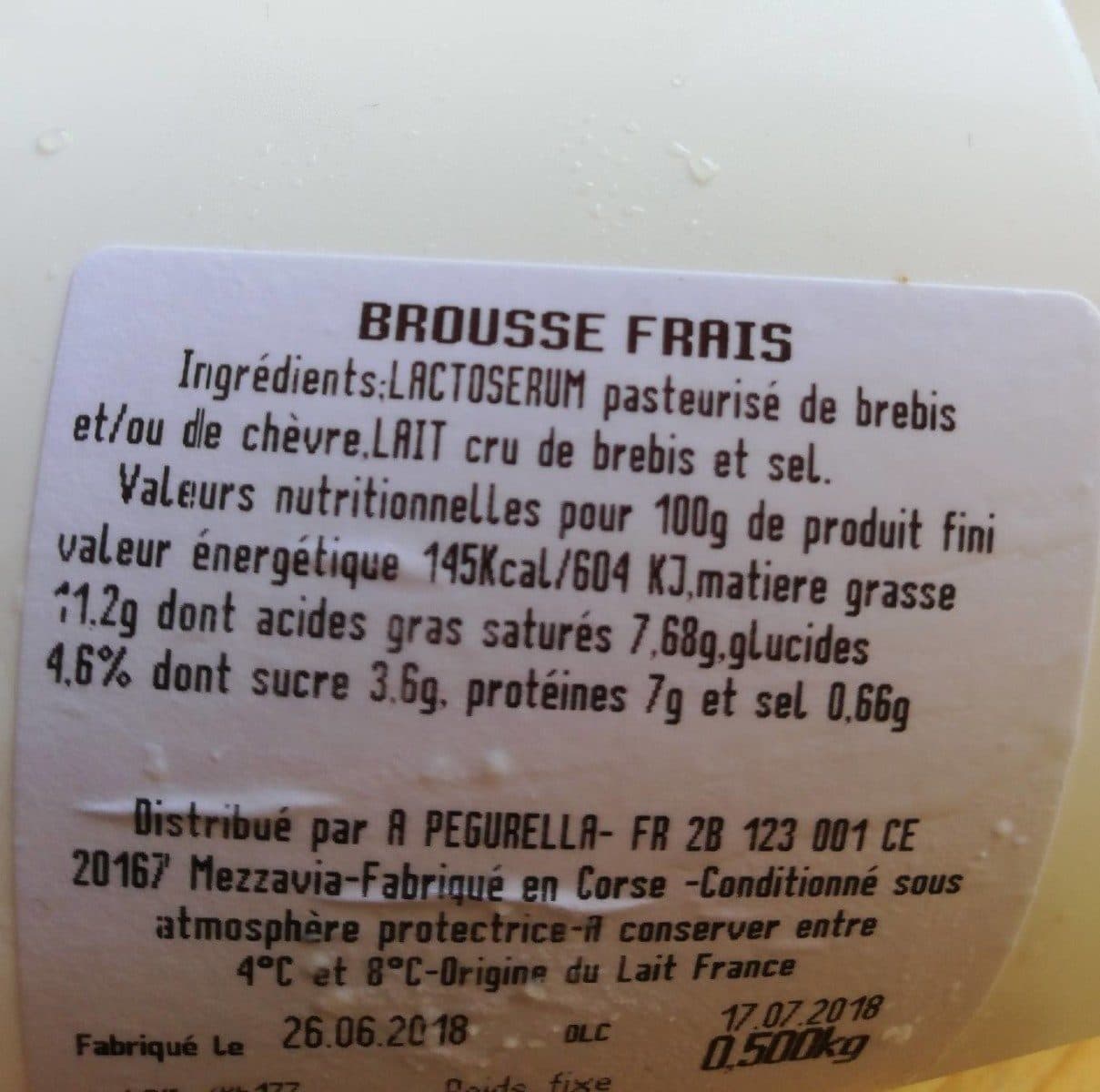 Open Food Facts Brousse au lait frais de brebis packshot