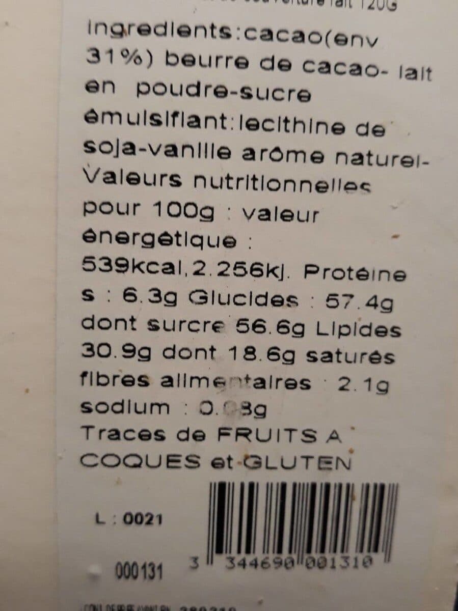 Open Food Facts Le lapin chocolat au lait packshot