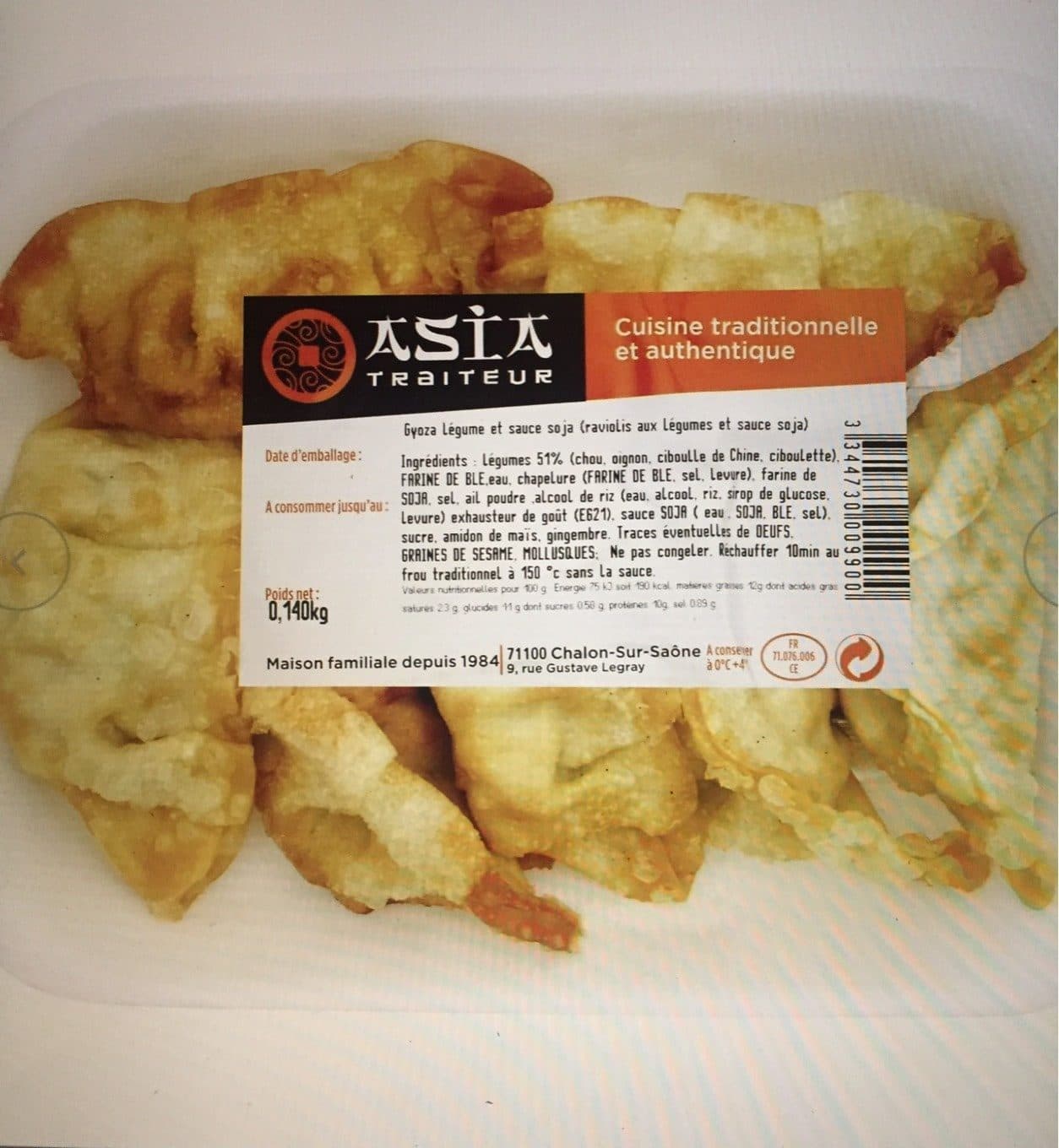 Asia Traiteur Gyoea légumes packshot