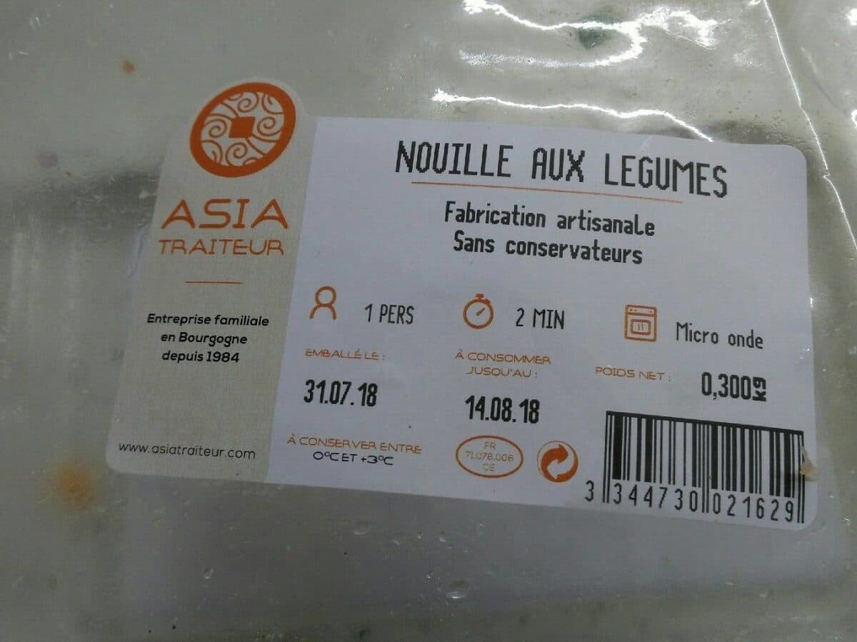 Open Food Facts Nouilles aux légumes packshot